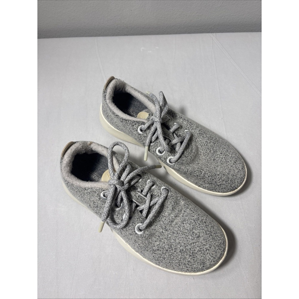 Allbirds Wool Runners Womens Size 8 Gray White Athletic Running Shoes Sneakers